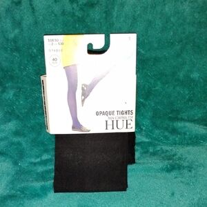 HUE Women's Black Opaque Tights